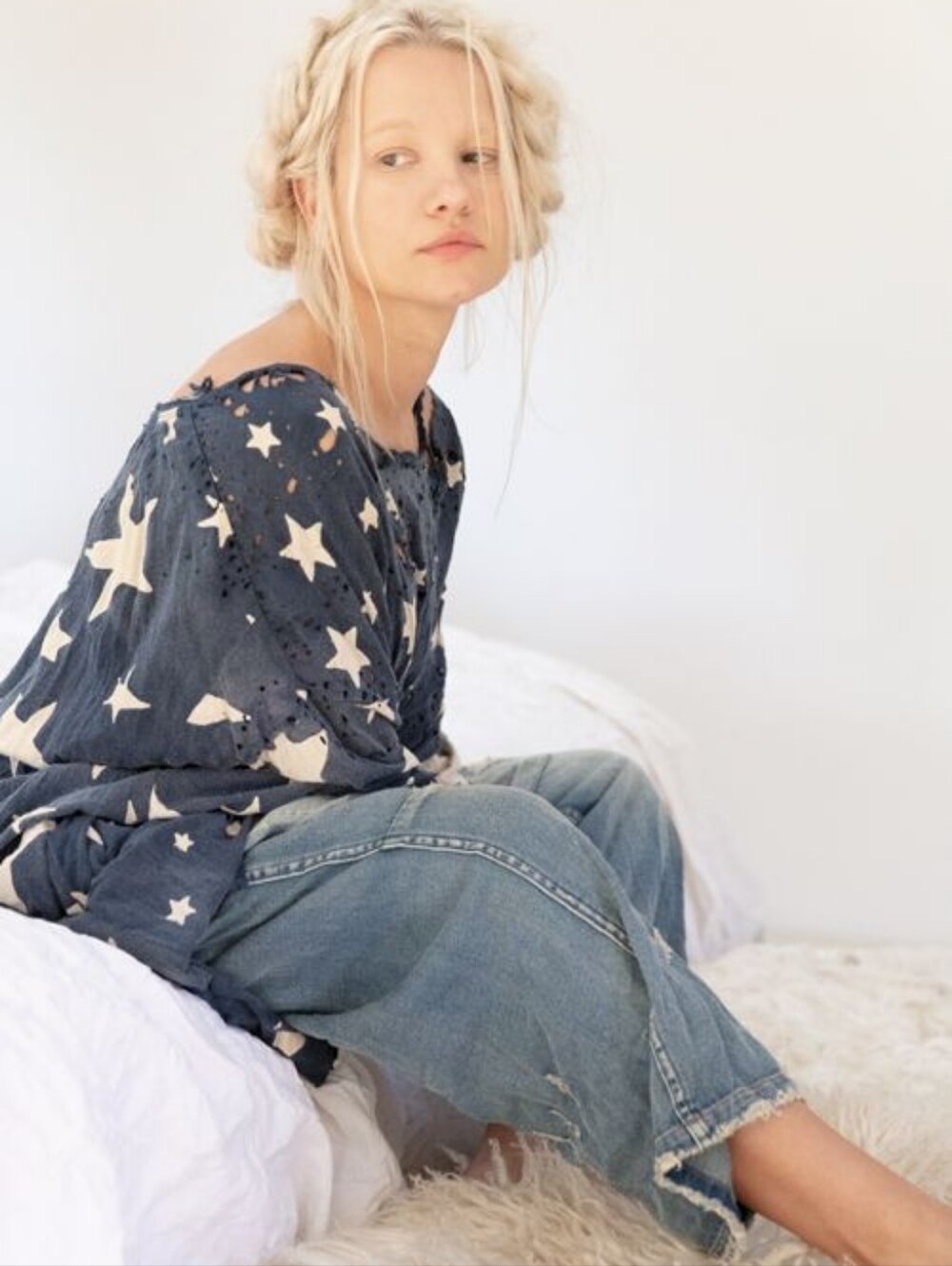 "NWOT"Magnolia Pearl Oversized Galaxy Francis Pullover Star Tunic